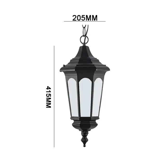 Lustre d'extérieur élégant et étanche pour cour, villa, terrasse, pavillon - Éclairage élégant pour