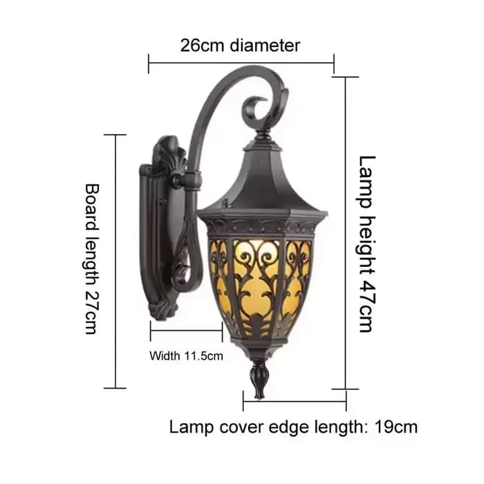 Balcon, couloir extérieur, mur, jardin de style européen, villa, cour, applique d'entrée extérieure,