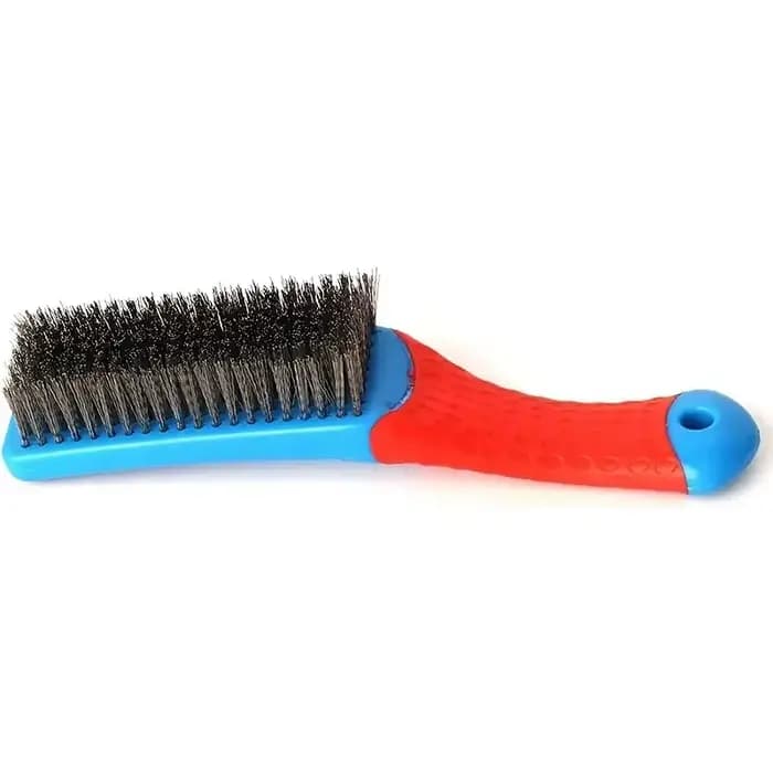 Brosse métallique avec poils en acier inoxydable, poignée en plastique, rouille, laitier de blindage