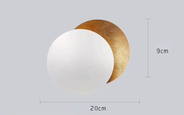 Applique murale pour chambre à coucher, salon, couloir, allée, couloir, lampe de décoration ronde, é