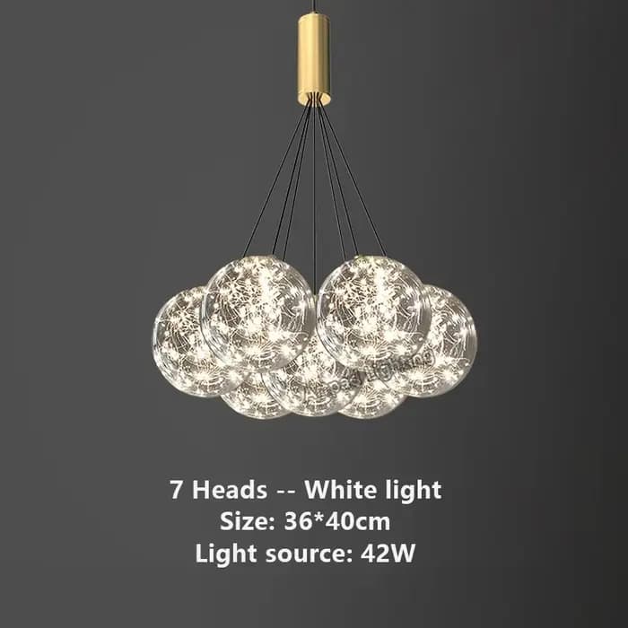 Plafonnier LED en forme de boule de verre nordique, design moderne, éclairage d'intérieur, luminaire