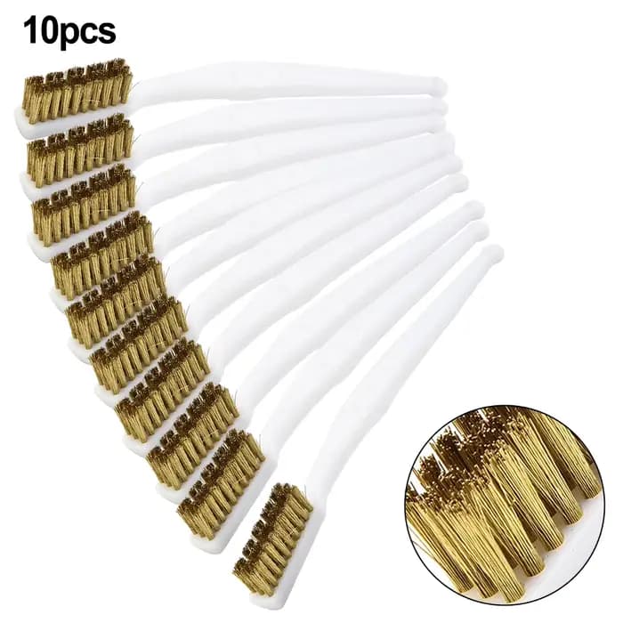 Brosse métallique en laiton 10 pièces efficace pour le nettoyage des métaux industriels, outil prati
