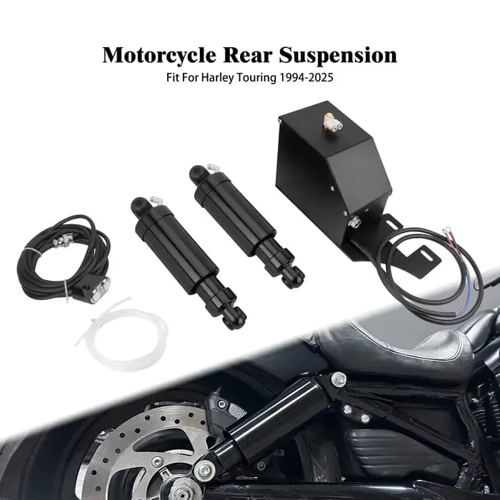 Kits de suspension pneumatique arrière noirs pour motos Harley Touring Road Glide Ultra Limited Elec
