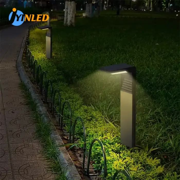 Lampes solaires modernes ménage jardin étanche IP65 extérieur borne solaire LED lampe de pelouse écl