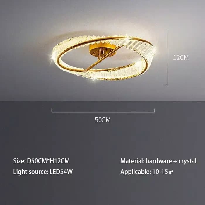 Anneau plafonnier LED moderne design éclairage en cristal pour salon chambre cuisine décoration mais
