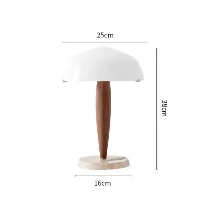 Lampe de table nordique danoise, lampe de bureau en bois pour chambre à coucher, base en marbre, aba