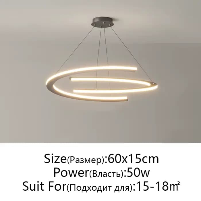 Lustre moderne pour salon atmosphère minimaliste lampe principale lumière de luxe nordique Simple Re