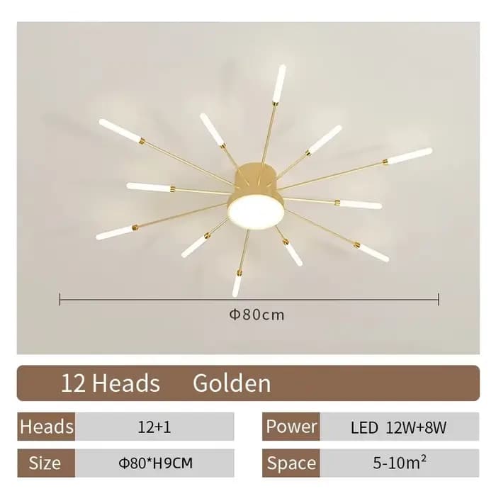 Plafonnier LED design moderne, luminaire décoratif d'intérieur, idéal pour un salon, une salle à man
