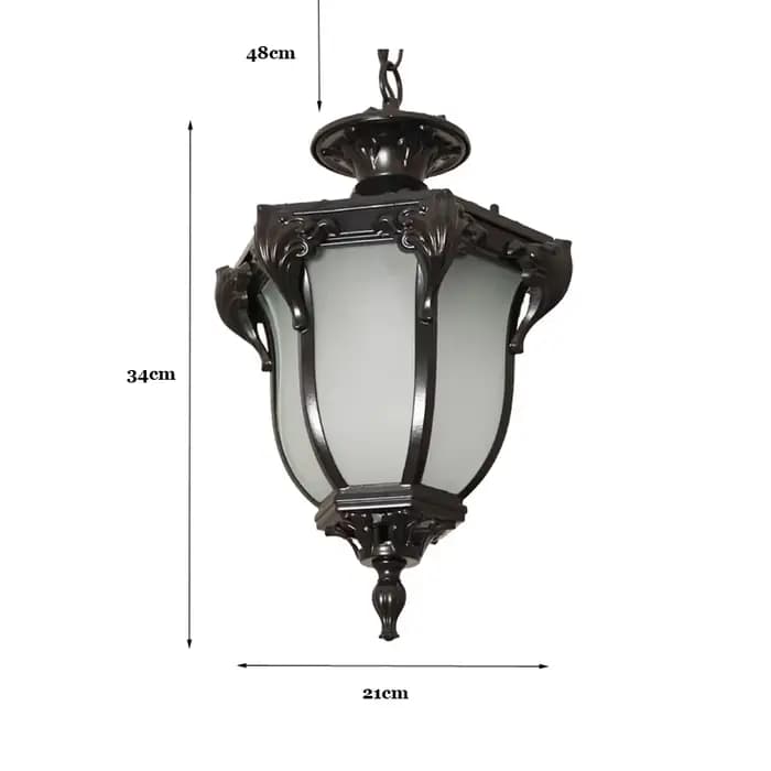 Lampe Suspendue Rétro d'Extérieur en Europe, Luminaire Décoratif, Idéal pour un Jardin, un délégatio