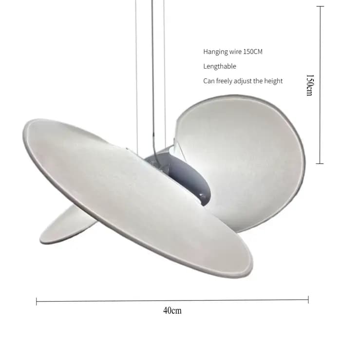 Lustre Villa Loft, lampes suspendues LED en tissu de soie blanche italienne, luminaire d'ambiance po