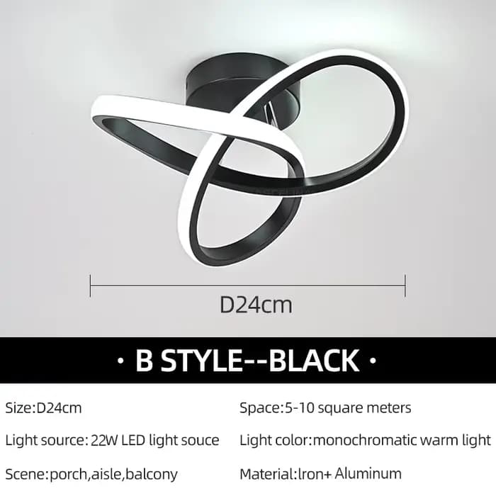 Plafonniers d'allée LED modernes éclairage domestique LED monté en Surface pour porche chambre salon