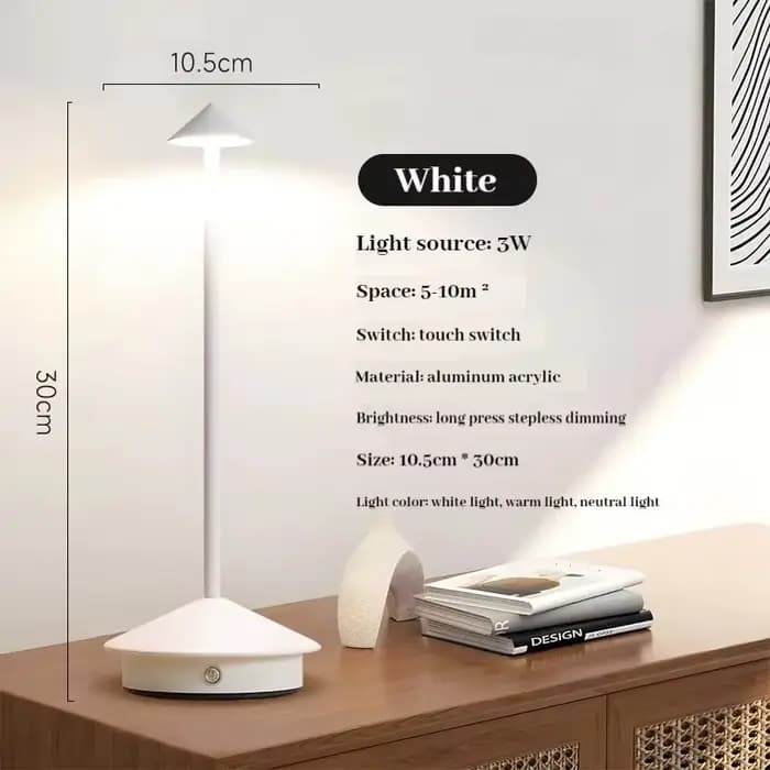 Lampe de table rechargeable pour hôtel, lampe de table LED tactile créative pour salle à manger, bar
