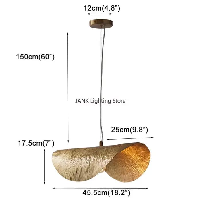 Lampe LED Suspendue en Cuivre au Design Minimaliste, Luminaire Décoratif d'Nik, Idéal pour un Salon,
