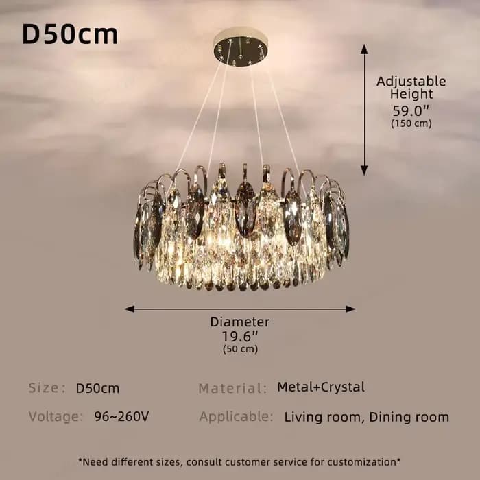 Lustre doré de luxe, lampe suspendue moderne en cristal pour salle à manger, salon, chambre, hôtel,