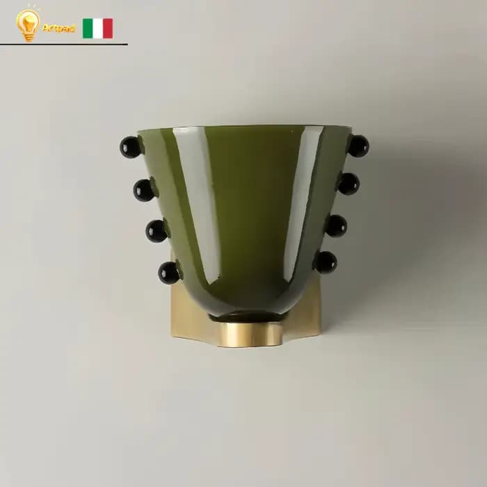 Applique murale LED vintage française en verre et métal, luminaire GEMMA de style moderne pour salon