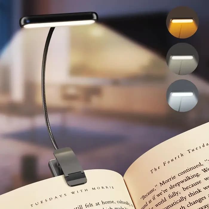 Lampe de lecture à 14 LED rechargeable par USB, lumière chaude, froide, blanche, lumière du jour, po
