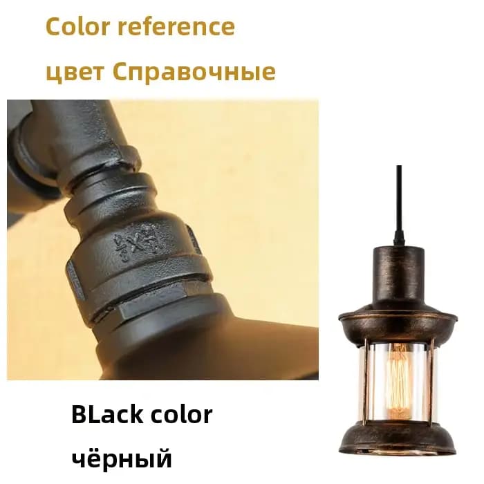 Lampe Suspendue Vintage Rétro Américaine, Luminaire Décoratif en Verre, Style Ancien, pour Salle à M