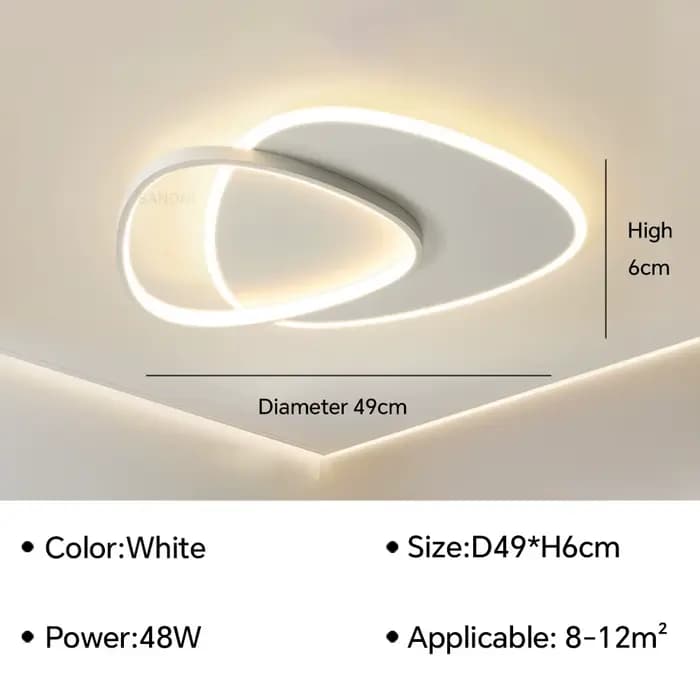 Plafond moderne à LEDs lustre lampe pour salon chambre étude chambre de bébé cuisine allée Loft déco