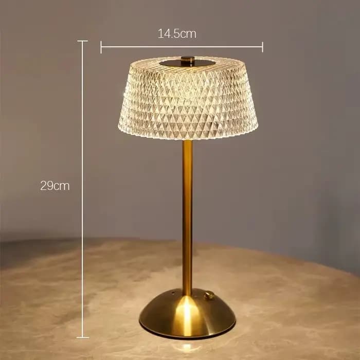 Lampes de Table LED de luxe tactile Rechargeable lumière tricolore chambre étude chevet atmosphère d