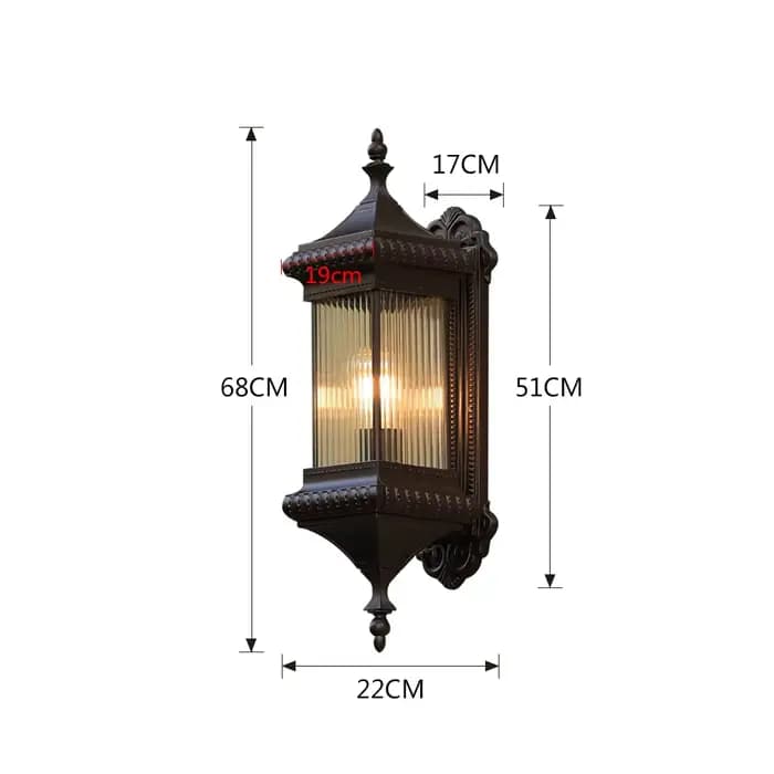 Applique murale extérieure Vintage rétro porche lampe Europe Villa applique étanche extérieur jardin