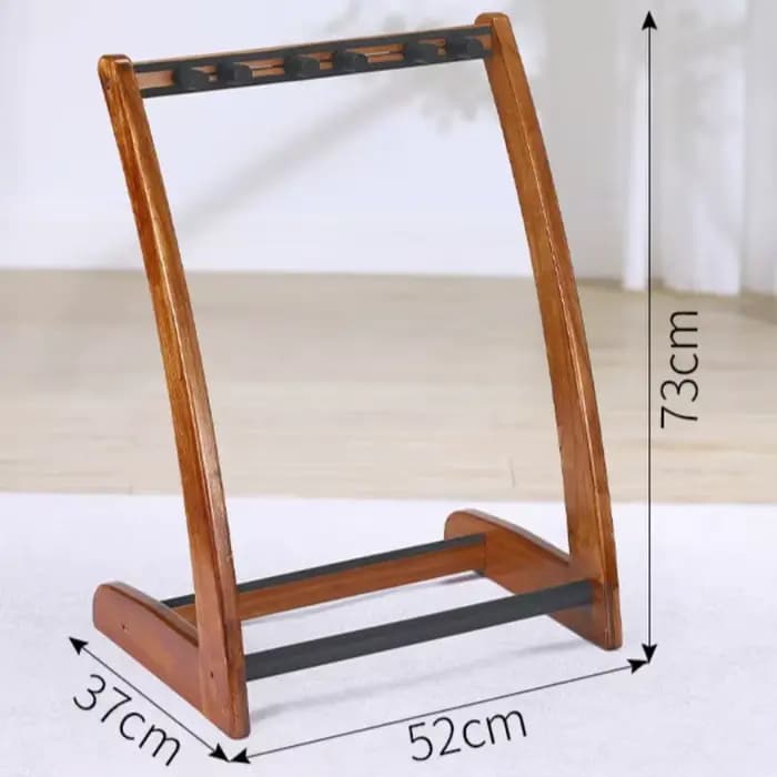Support de guitare multi-rangées en bois massif, support de guitare sur pied réglable et Stable de h