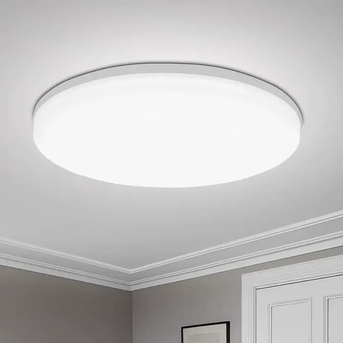 Plafonnier LED rond au design moderne, luminaire décoratif d'intérieur, idéal pour un salon, une cha