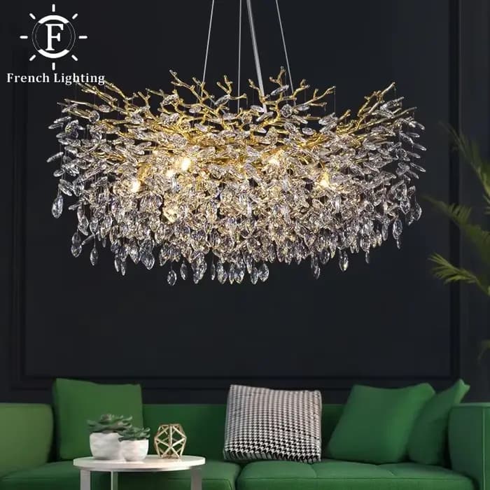 Lustre en cristal de luxe moderne, pour salon, salle à manger, chambre à coucher, décoration de haut