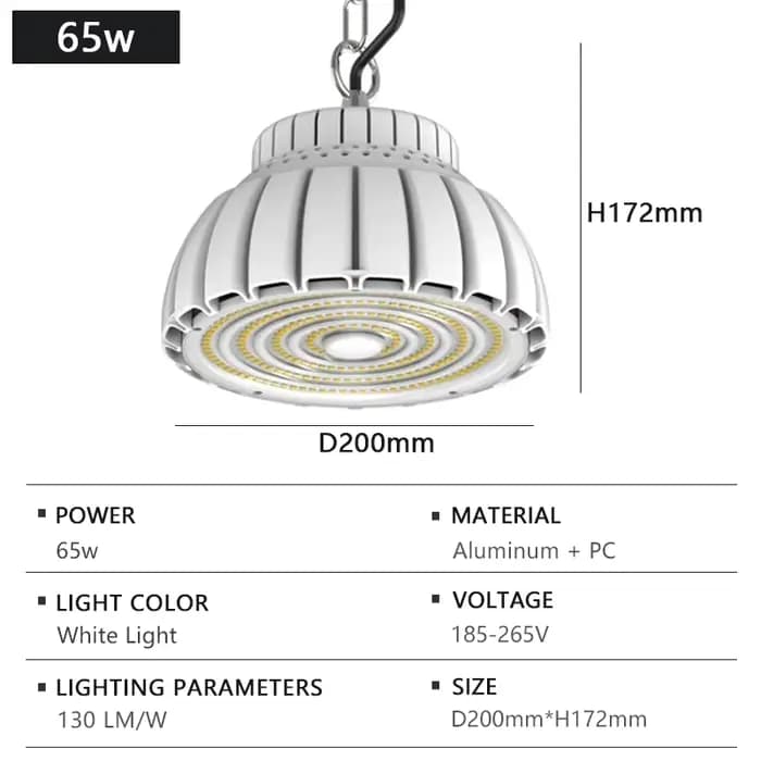 Nouvelles Lampes Industrielles LED Modernes à Haute Luminosité, Luminaire Industriel pour Grandes Es