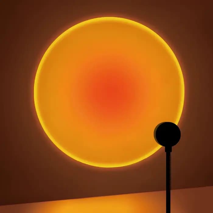 Lampe de projection de coucher de soleil, lampe d'ambiance USB pour décoration de maison, rotative m