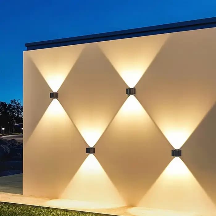 Lumières extérieures applique murale solaire éclairage extérieur haut-bas lampe à LED lampes de lava