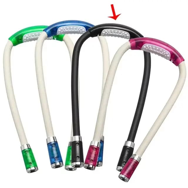 Lampe de lecture au crochet réglable, angle de 360 °, flexible, mains libres, LED, cou, nuit, HDPRea