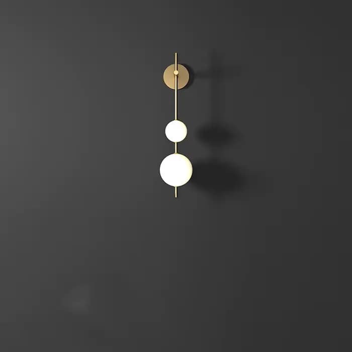 Applique murale LED design nordique pour salon, chambre, couloir – Lampe murale dorée moderne et sim
