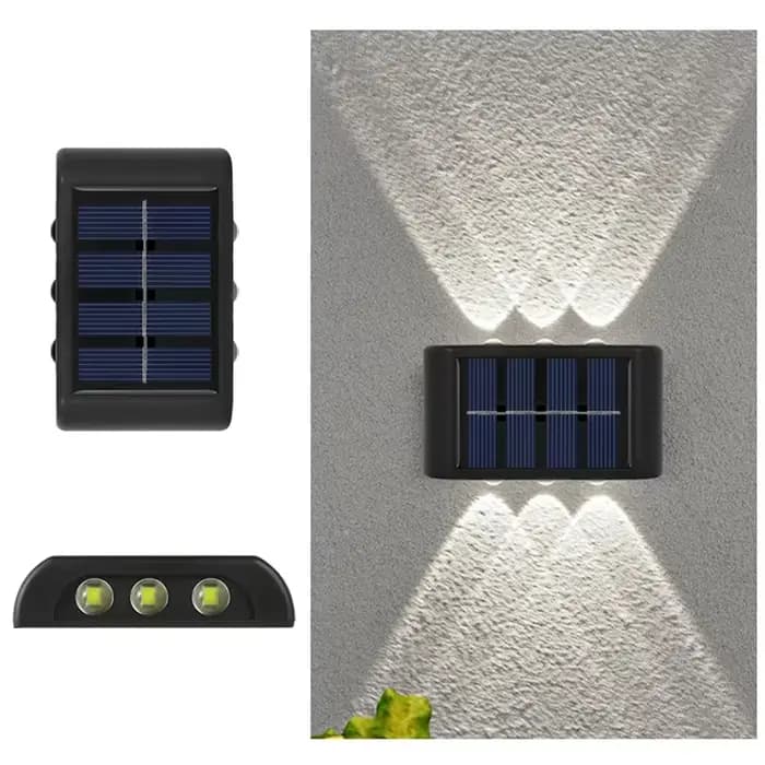Lampe murale solaire LED extérieure étanche, allumage automatique du crépuscule à l'aube, pour clôtu