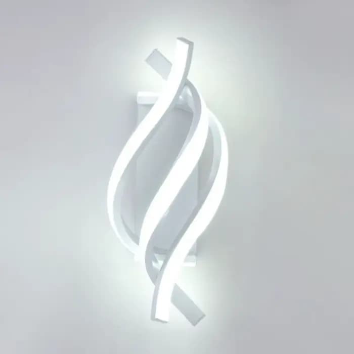 Lampe murale LED en forme de spirale incurvée, luminaire décoratif d'intérieur, idéal pour une chamb