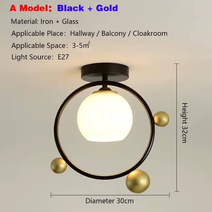 Petit lustre nordique pour couloir, lampe Everakroom, lumière d'oiseau de balcon, café créatif, écla