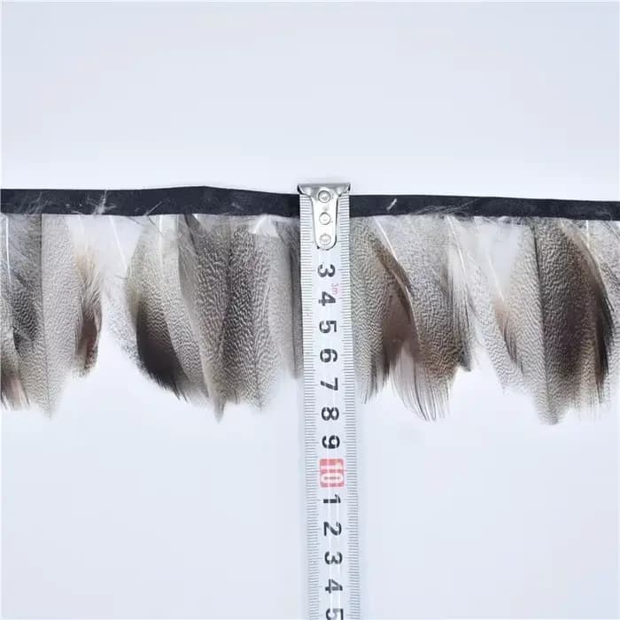 Ruban de 1 mètre en plumes de faisan naturelles, franges, garniture, plumes d'oie et de canard pour