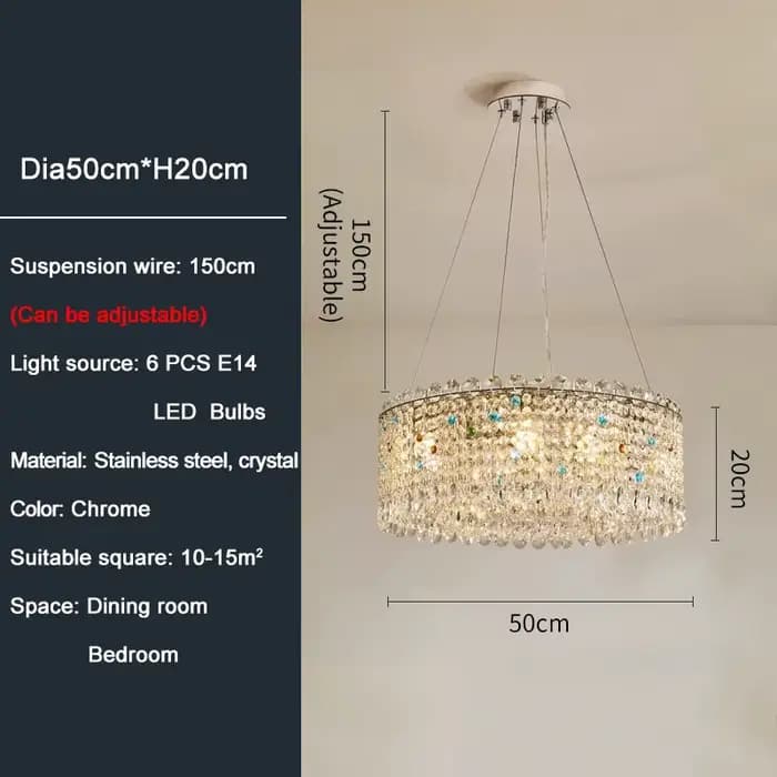 Lustre en cristal de luxe pour salle à manger, lampe suspendue Led pour décoration de maison, nouvea