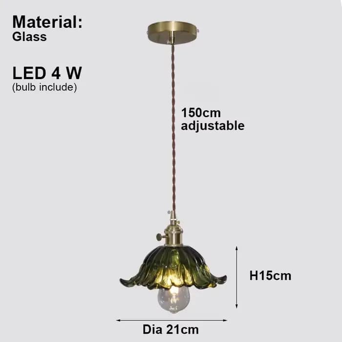 Lustre moderne en verre de Murano vert OZ0313, élégant, fait à la main, lampe principale LED à inten