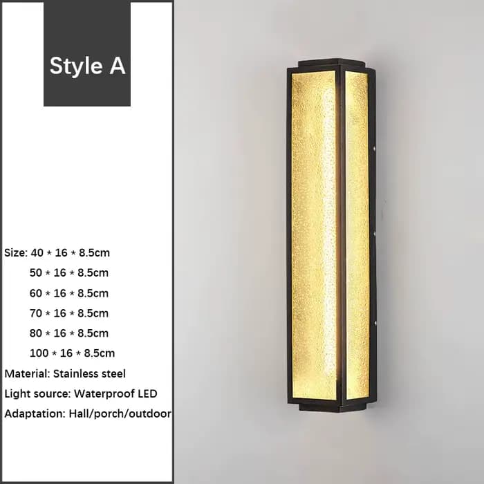 Applique extérieure lampe de couloir lampe de porche en acier inoxydable Villa entrée appliques mura