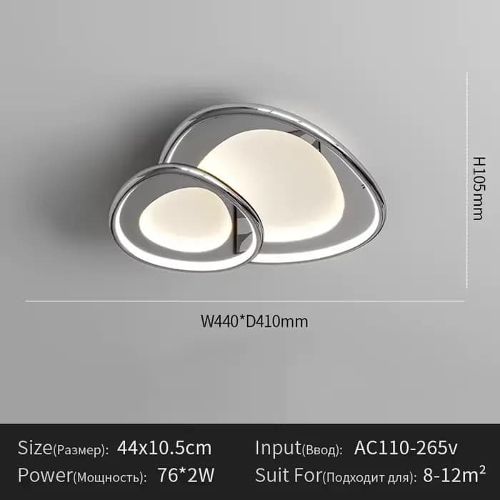 Menvix salon lampe LED Lustres éclairage intérieur luminaire cuisine Lustre lampes blanc Chrome lamp