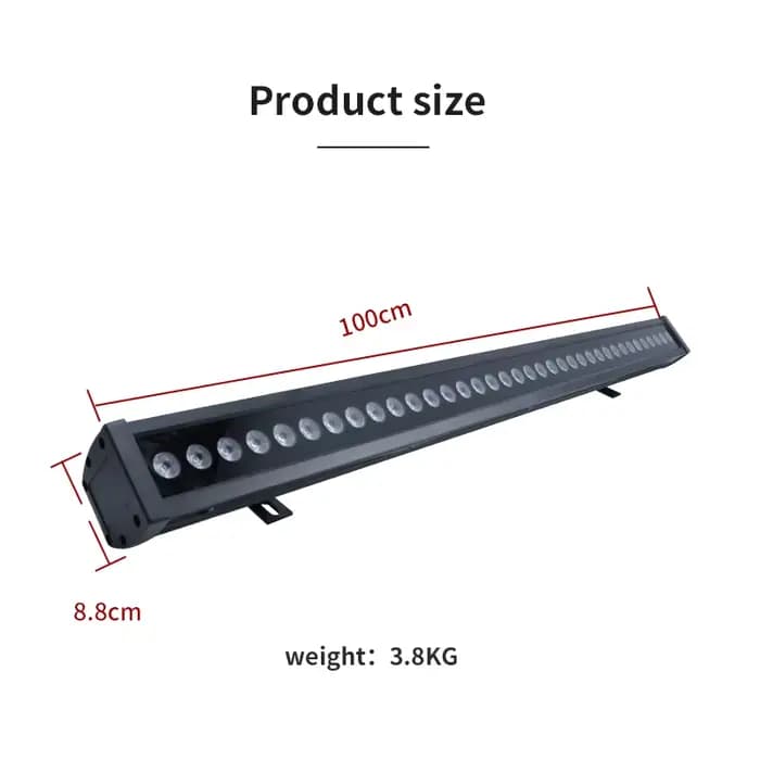 Barre de lavage murale 36x3w RGB LED extérieure étanche lumière de scène éclairage de scène LED effe