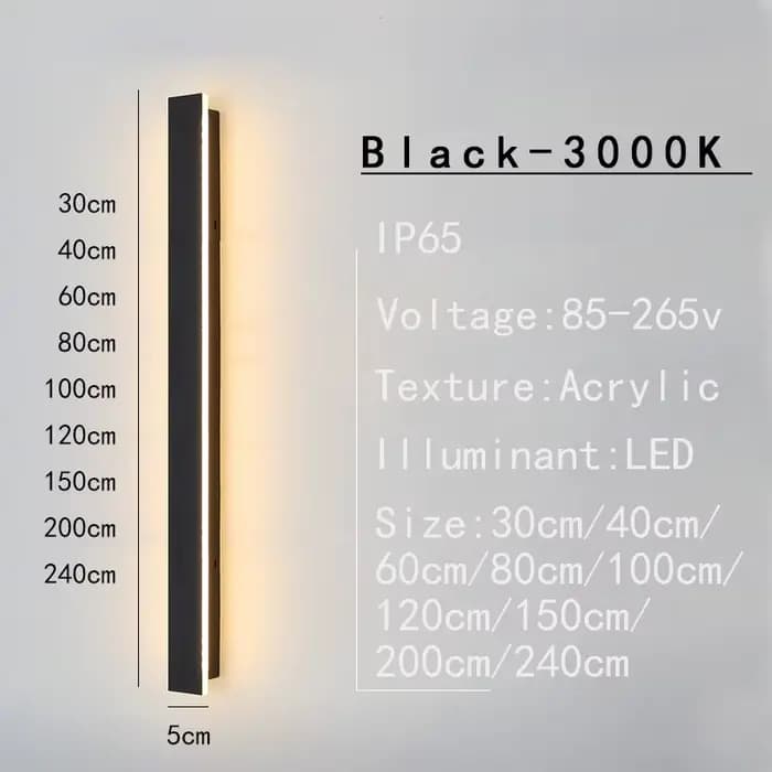 Applique murale LED étanche IP65 pour extérieur, jardin, villa, cour, porche, salon, chambre, mur de