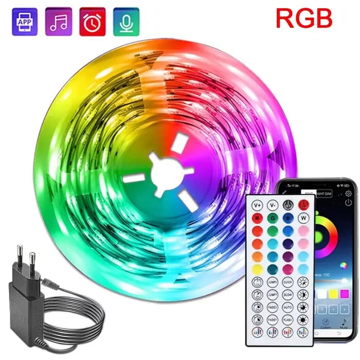 Bande lumineuse LED 24V 5050 RGB, Flexible, ruban lumineux, Diode pour décoration de chambre, éclair