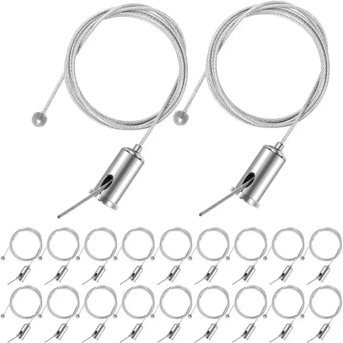 Kit de suspension hexagonal pour éclairage de garage de 1 m (3,28 pi) avec câble métallique, matérie