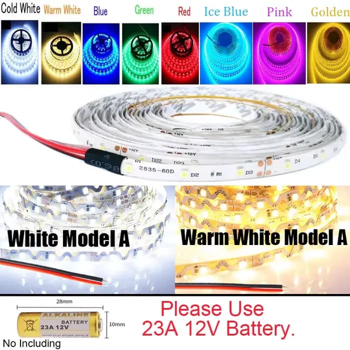 Bande lumineuse LED 1M 2M 3M 4M, LED dimmables DC 12V 60 LED/M, ruban décoratif d'intérieur blanc bl