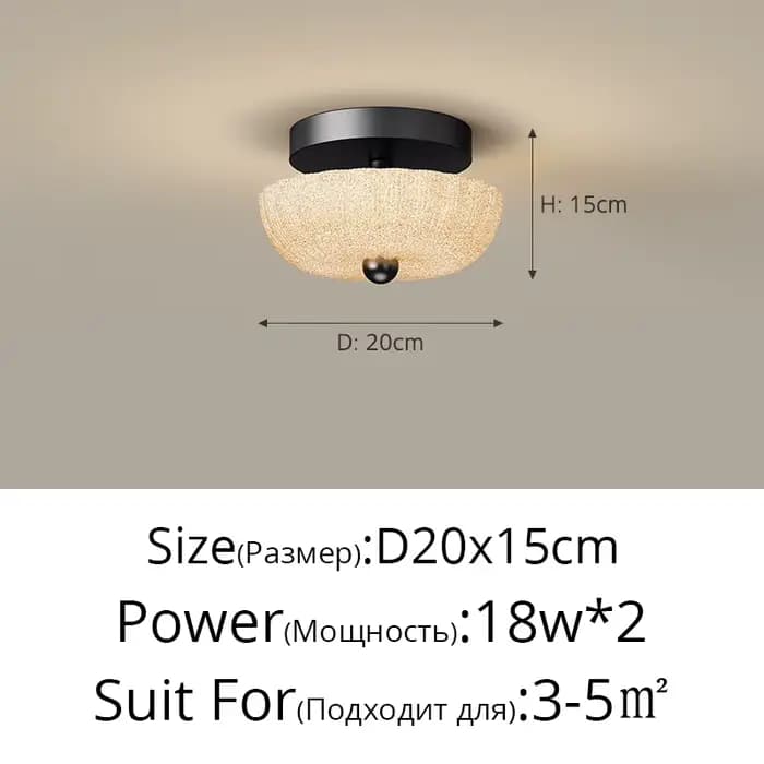 Luminaires de plafond de luxe effet glace craquelée pour salon, éclairage de chambre italien haut de