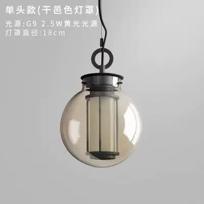 Bai-Plafonnier industriel composé de boules de verre et de métal, design rétro, éclairage d'intérieu