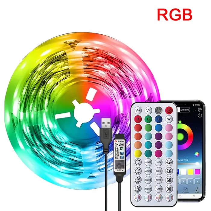 Bande lumineuse Led pour synchronisation de musique, avec contrôle par application, ruban lumineux F