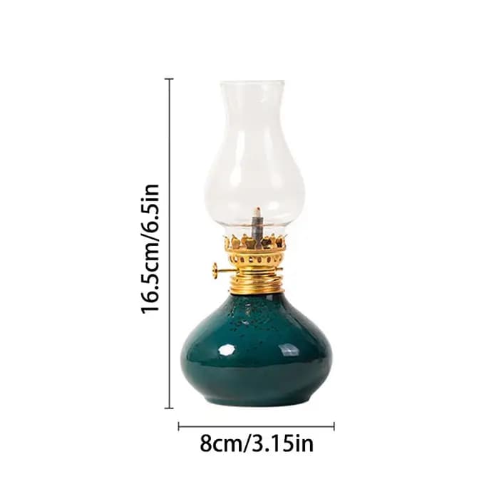 Lampe traditionnelle à huile de beurre en céramique-brûleur d'encens aromatique et veilleuse ambiant