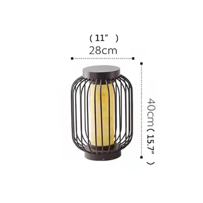 Lampadaire étanche pour cour extérieure Wabi sabi, lumière ambiante solaire pour balcon, cage à oise
